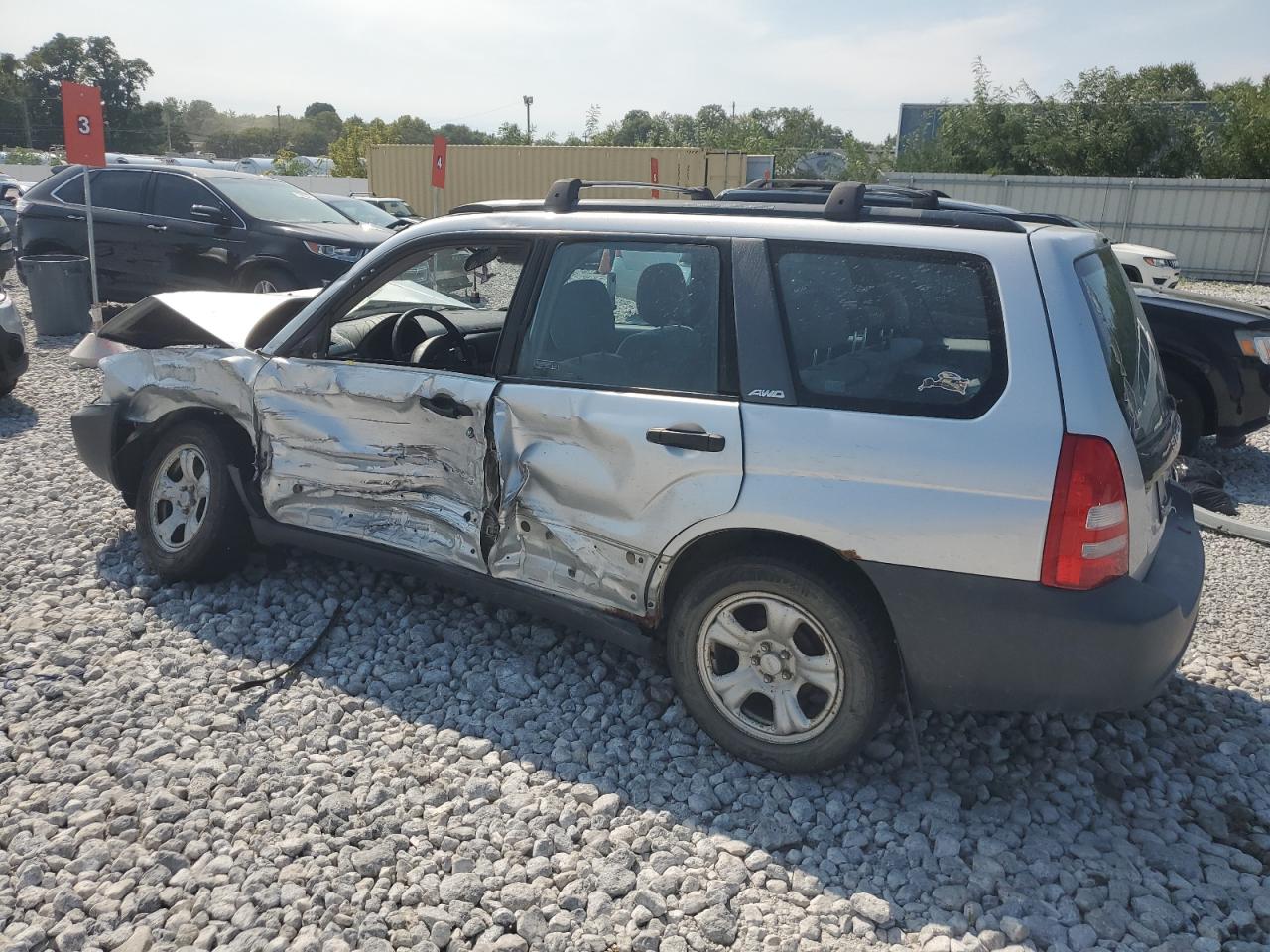 2003 Subaru Forester VIN JF1SG63683H758672 Copart auction photo, front end / side damage thumbnail 2