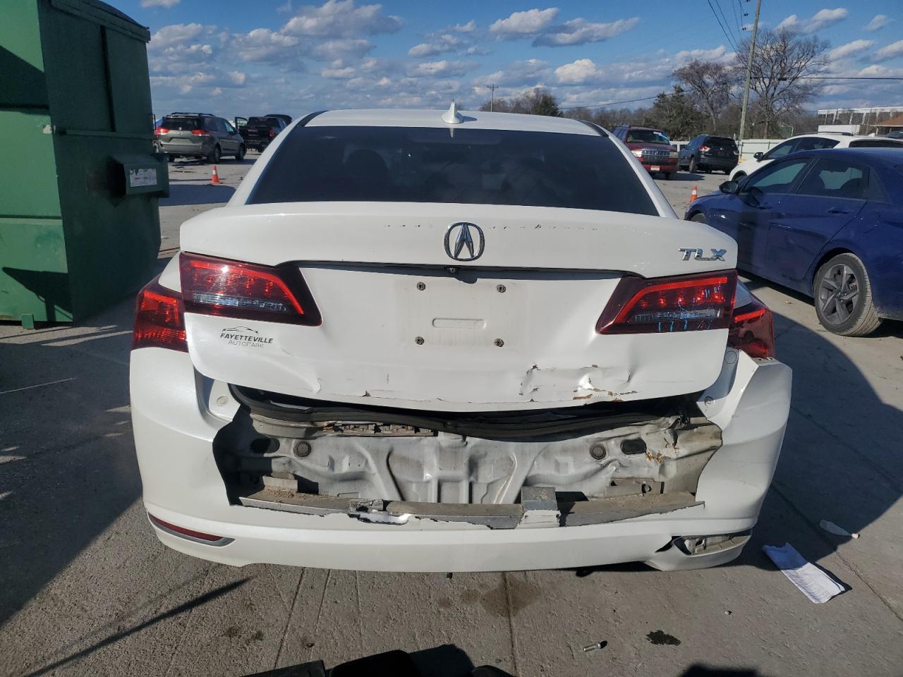 2016 Acura TLX VIN 19UUB1F36GA012338 Copart auction photo, rear end damage thumbnail 6