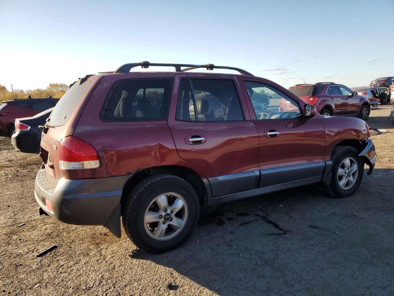 2005 Hyundai Santa Fe VIN KM8SC73E75U880755 Copart auction photo, front end / rear end damage thumbnail 3