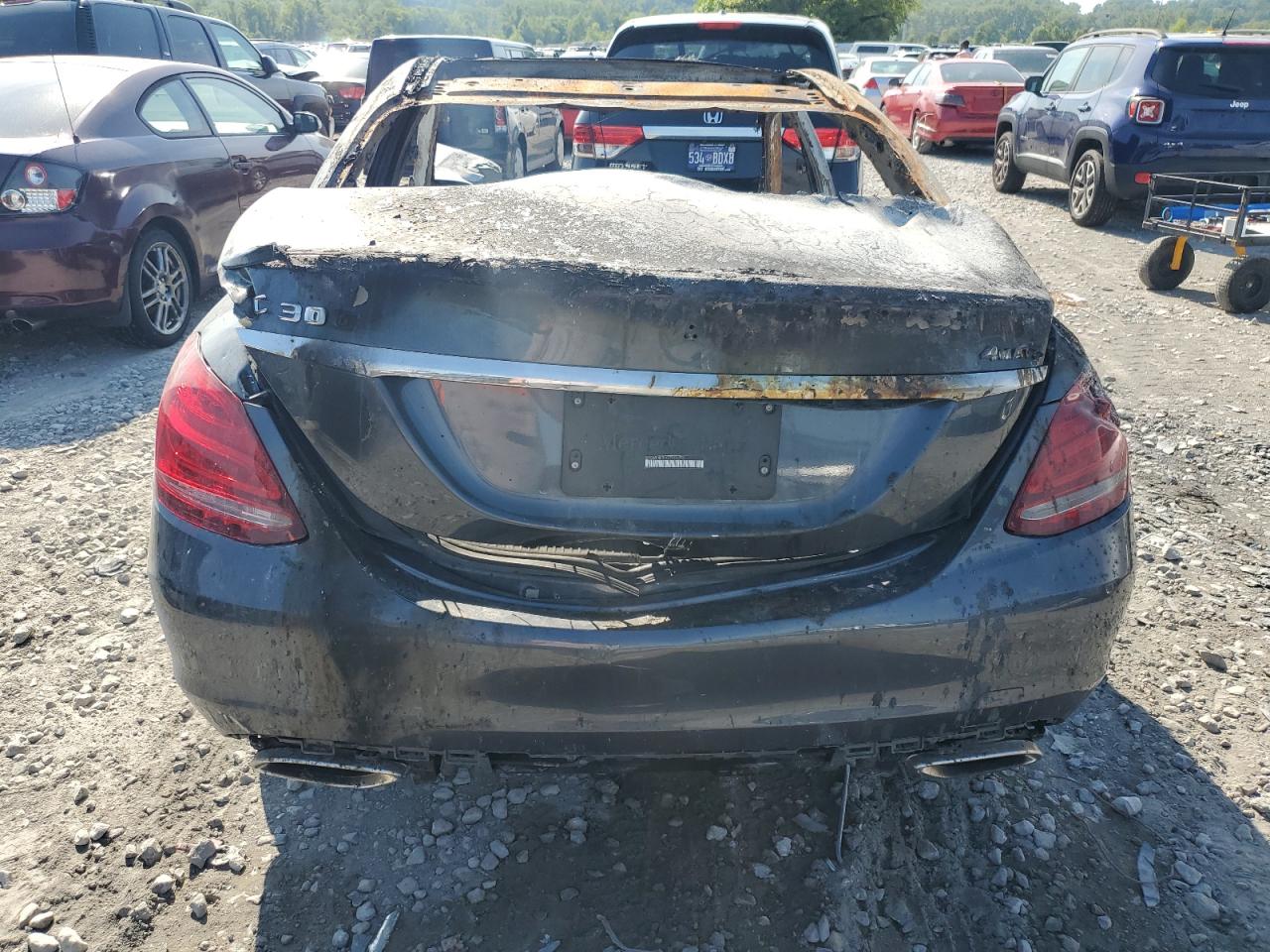 2016 Mercedes-Benz C-klasse VIN 55SWF4KB2GU116275 Copart auction photo, burn damage thumbnail 6