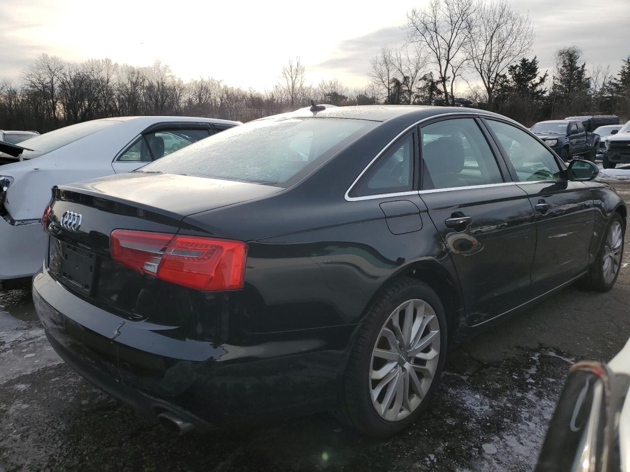 2014 Audi A6 VIN WAUGFAFC8EN068316 Copart auction photo, front end damage thumbnail 3