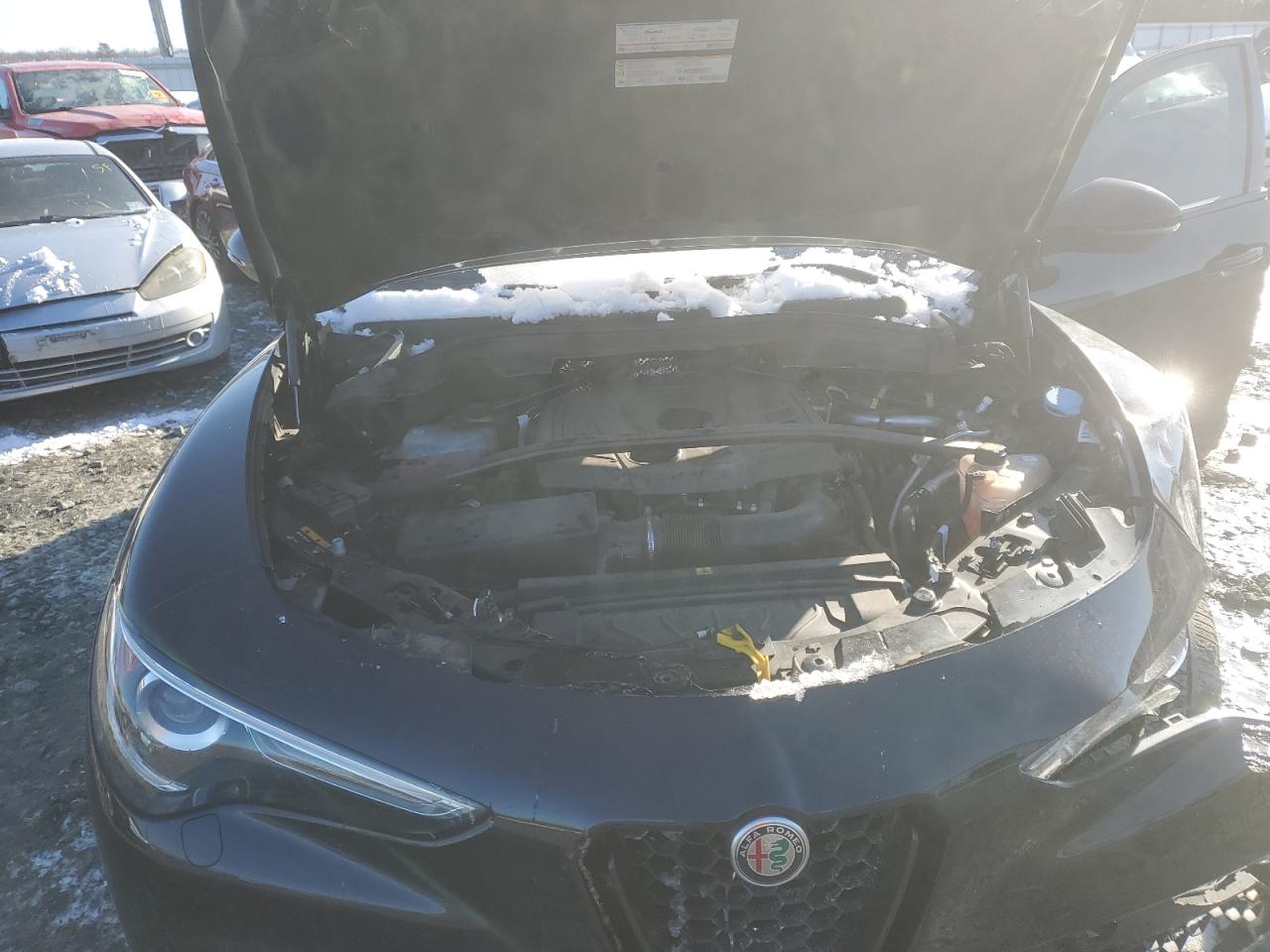 2022 Alfa Romeo Stelvio VIN ZASPAKBNXN7D28967 Copart auction photo, front end damage thumbnail 12