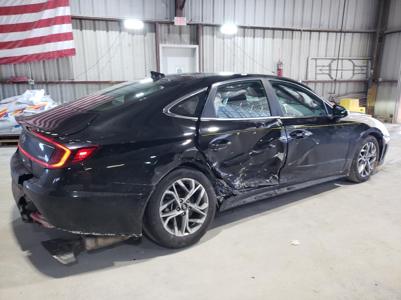 2022 Hyundai Sonata VIN KMHL64JA9NA173927 Copart auction photo, side / front end damage thumbnail 3