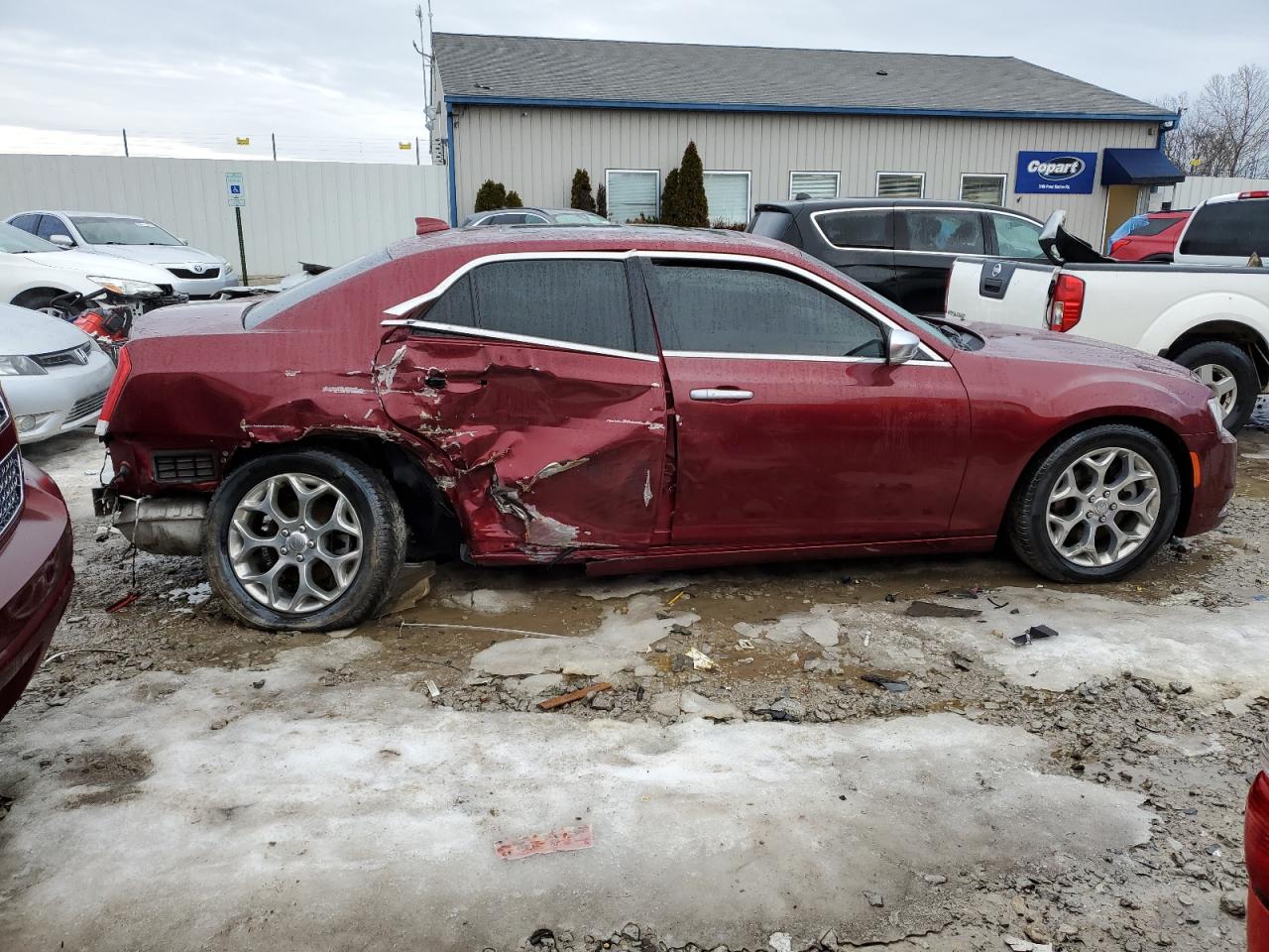 2016 Chrysler 300 VIN 2C3CCASG4GH225181 Copart auction photo, rear end / side damage thumbnail 3