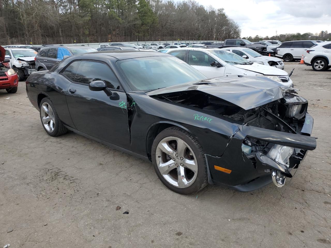 2013 Dodge Challenger VIN 2C3CDYAG6DH524612 Copart auction photo, front end damage thumbnail 4