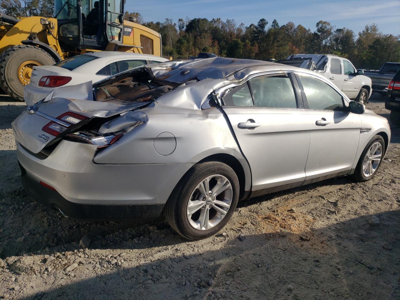 2014 Ford Taurus VIN 1FAHP2E81EG136442 Copart auction photo, top/roof / rear end damage thumbnail 3
