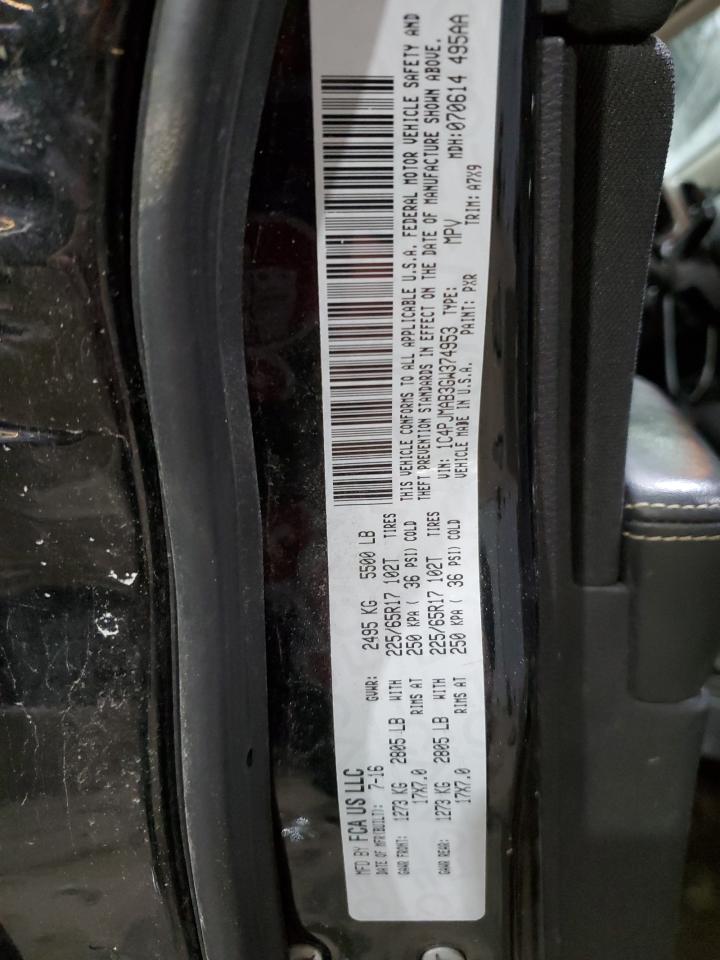 2016 Jeep Grand Cherokee VIN 1C4PJMAB3GW374953 Copart auction photo, front end / minor dent/scratches damage thumbnail 13