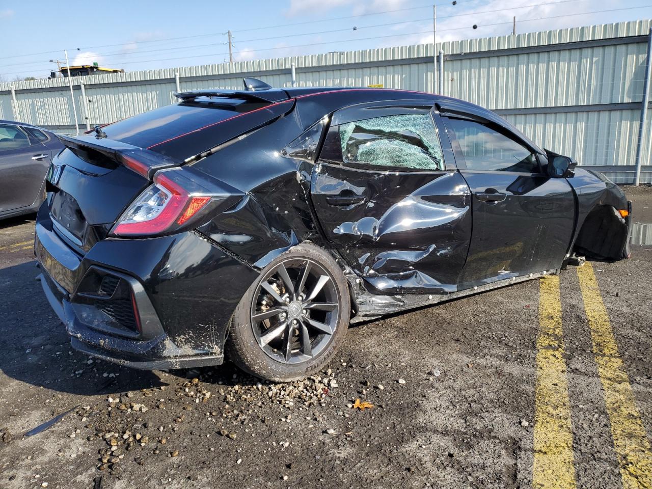 2020 Honda Civic VIN SHHFK7H64LU403649 Copart auction photo, side / front end damage thumbnail 3