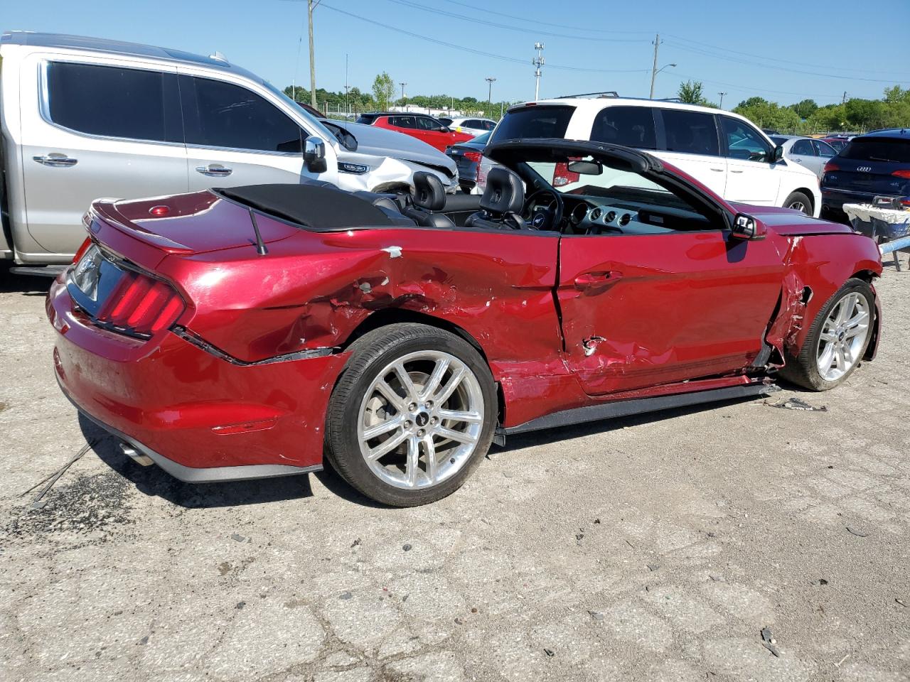 2017 Ford Mustang VIN 1FATP8UH2H5305995 Copart auction photo, all over damage thumbnail 3