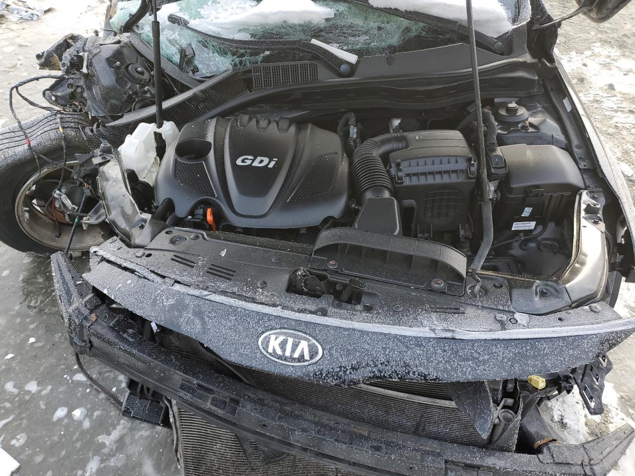 2013 KIA Optima VIN 5XXGM4A72DG155885 Copart auction photo, front end / side damage thumbnail 11