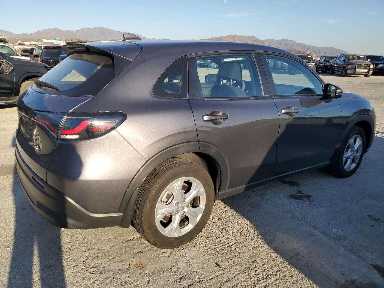 2024 Honda HR-V VIN 3CZRZ1H37RM704458 Copart auction photo, rear end / side damage thumbnail 3