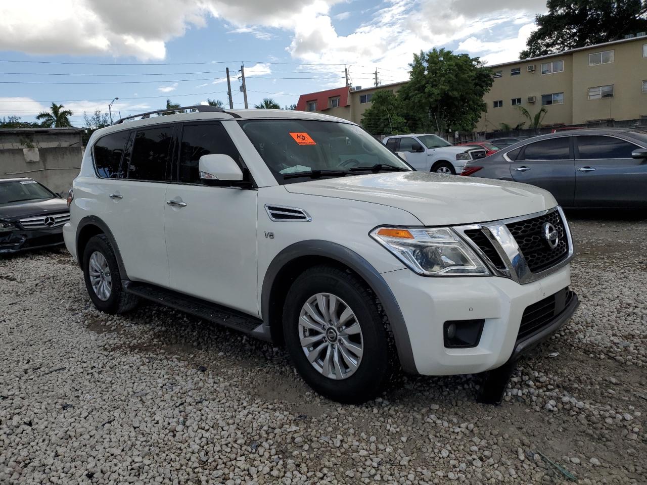 2020 Nissan Armada VIN JN8AY2ND2LX017435 Copart auction photo, front end / minor dent/scratches damage thumbnail 4
