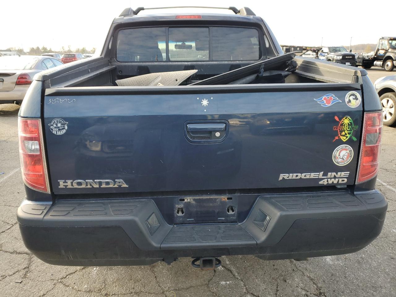 2011 Honda Ridgeline VIN 5FPYK1F52BB003614 Copart auction photo, mechanical damage thumbnail 6