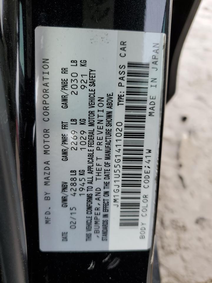 2016 Mazda 6 VIN JM1GJ1U55G1411020 Copart auction photo, front end damage thumbnail 12