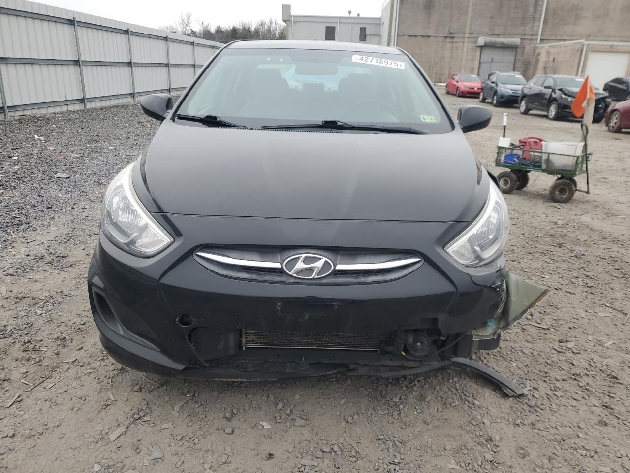 2016 Hyundai Accent VIN KMHCT4AE2GU083757 Copart auction photo, front end / minor dent/scratches damage thumbnail 5