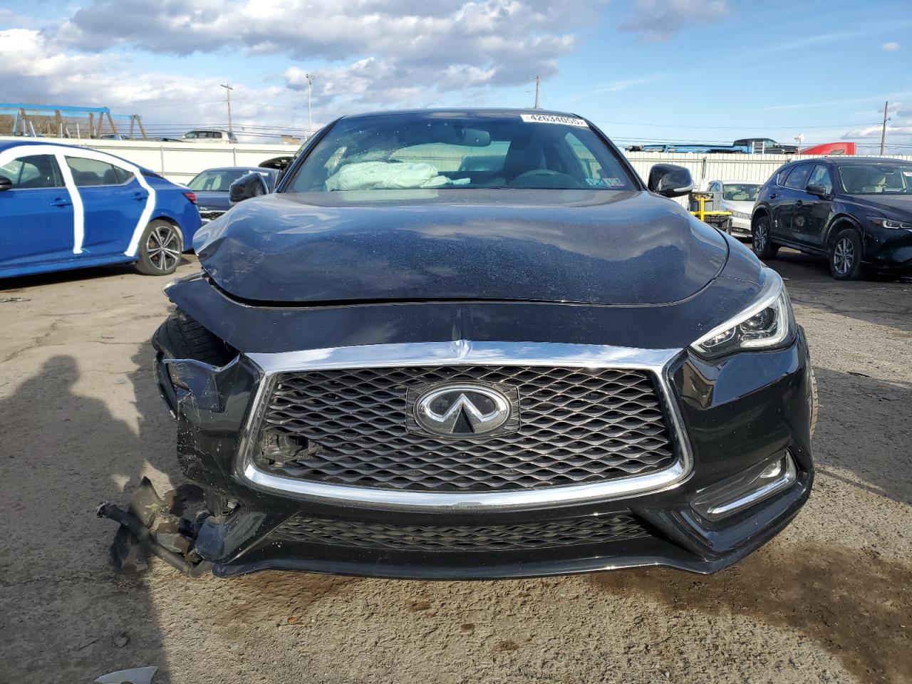 2017 Infiniti Q60 VIN JN1EV7EL5HM553432 Copart auction photo, side / front end damage thumbnail 5