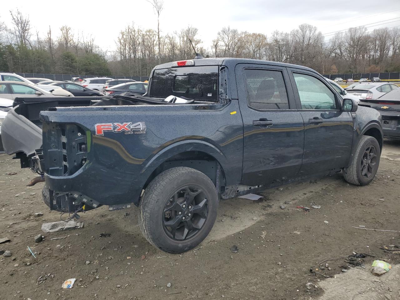 2022 Ford Maverick VIN 3FTTW8F97NRA45394 Copart auction photo, rear end / undercarriage damage thumbnail 3