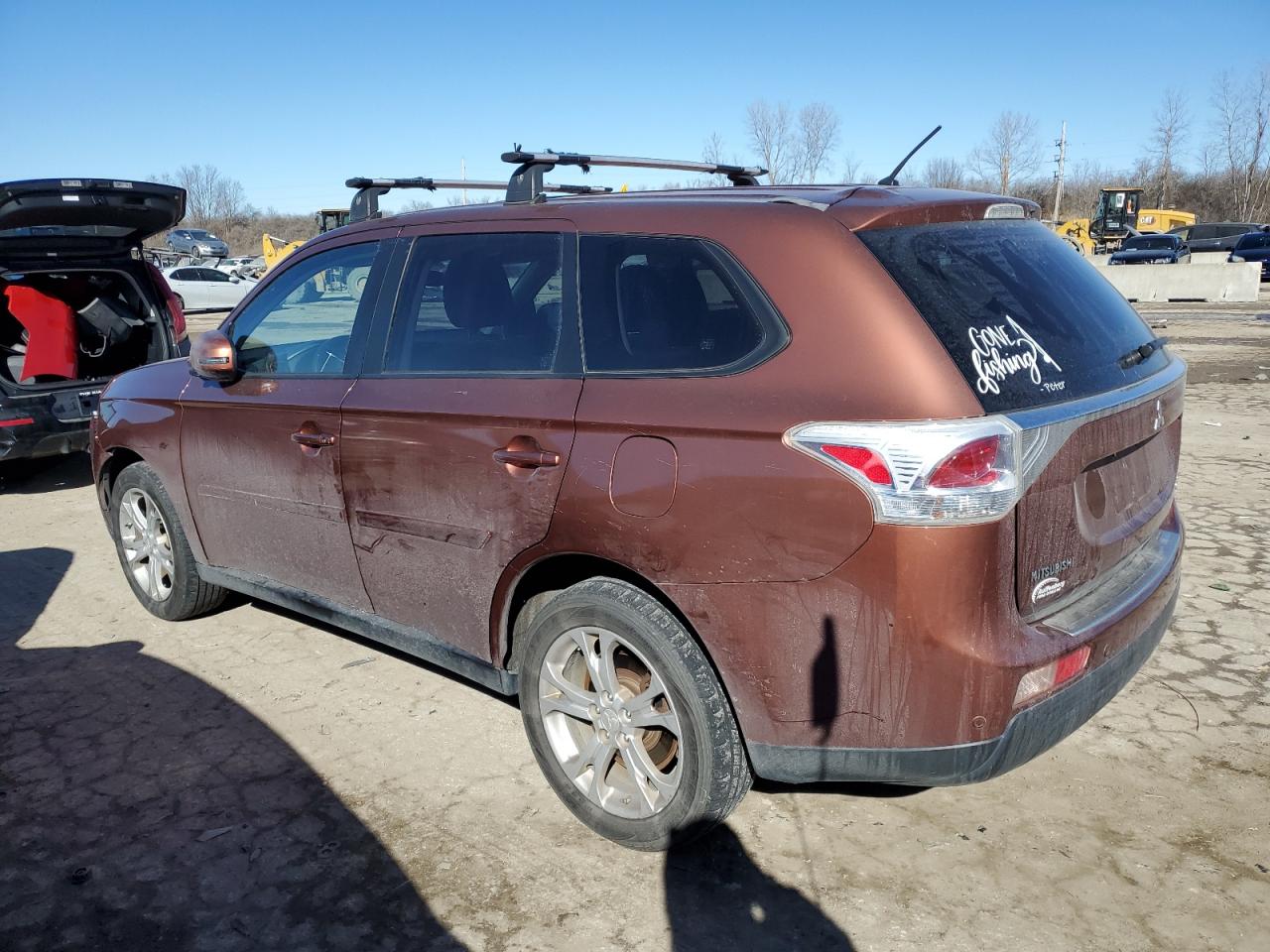 2014 Mitsubishi Outlander VIN JA4AZ3A31EZ010747 Copart auction photo, front end / rear end damage thumbnail 2