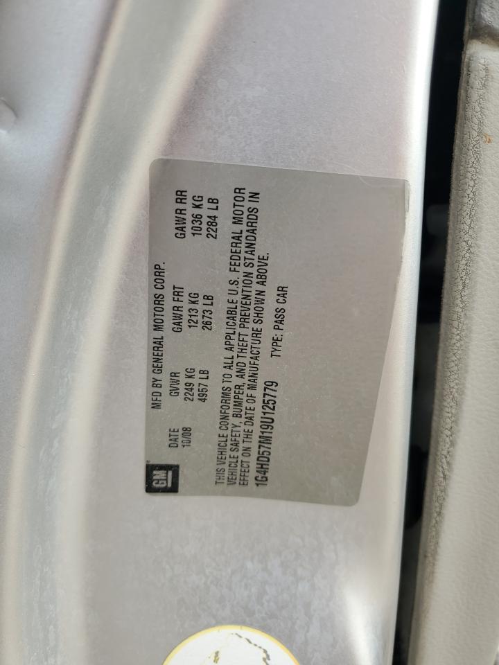 2009 Buick Lucerne VIN 1G4HD57M19U125779 Copart auction photo, rear end / minor dent/scratches damage thumbnail 13