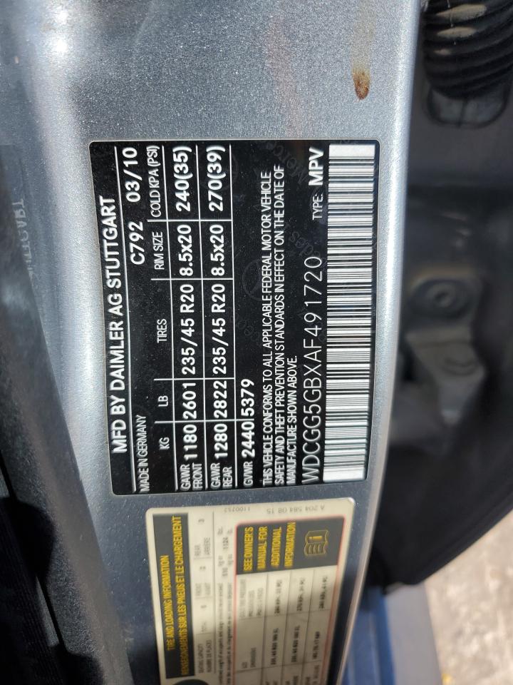 2010 Mercedes-Benz GLK-klasse VIN WDCGG5GBXAF491720 Copart auction photo, front end damage thumbnail 13
