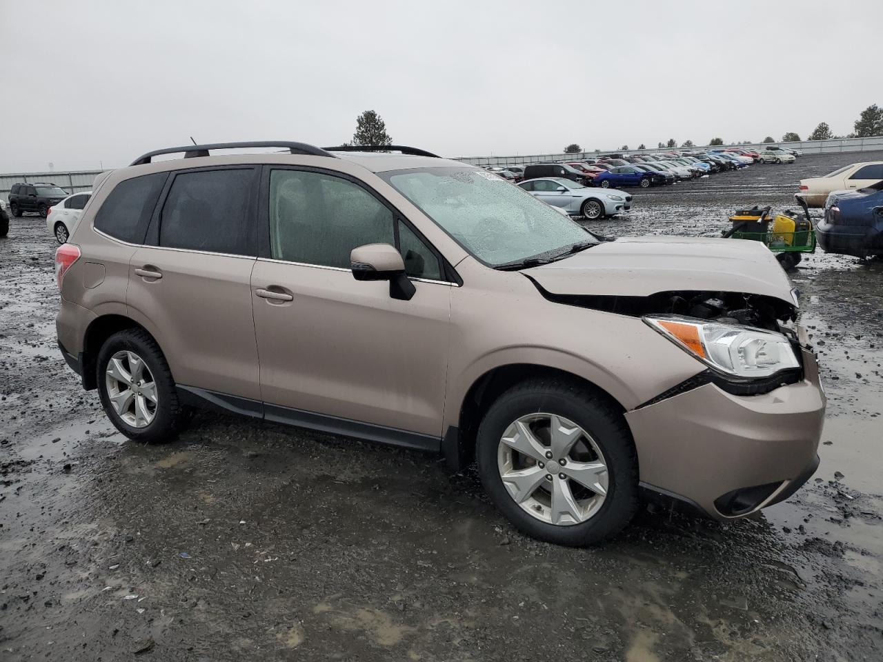 2014 Subaru Forester VIN JF2SJAPC9EH487415 Copart auction photo, front end / side damage thumbnail 4