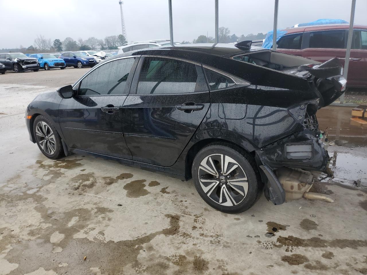 2017 Honda Civic VIN 2HGFC1F30HH650545 Copart auction photo, rear end / side damage thumbnail 2