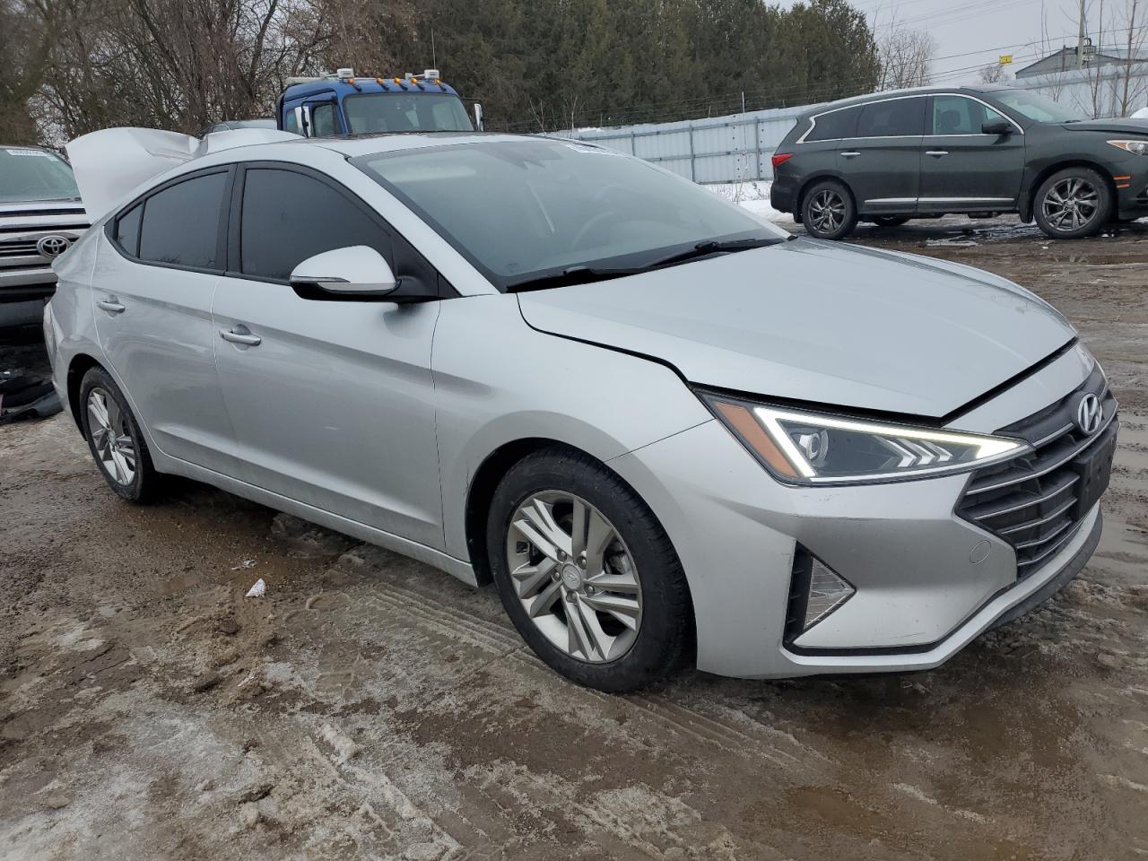 2019 Hyundai Elantra VIN KMHD84LFXKU878012 Copart auction photo, rear end damage thumbnail 4