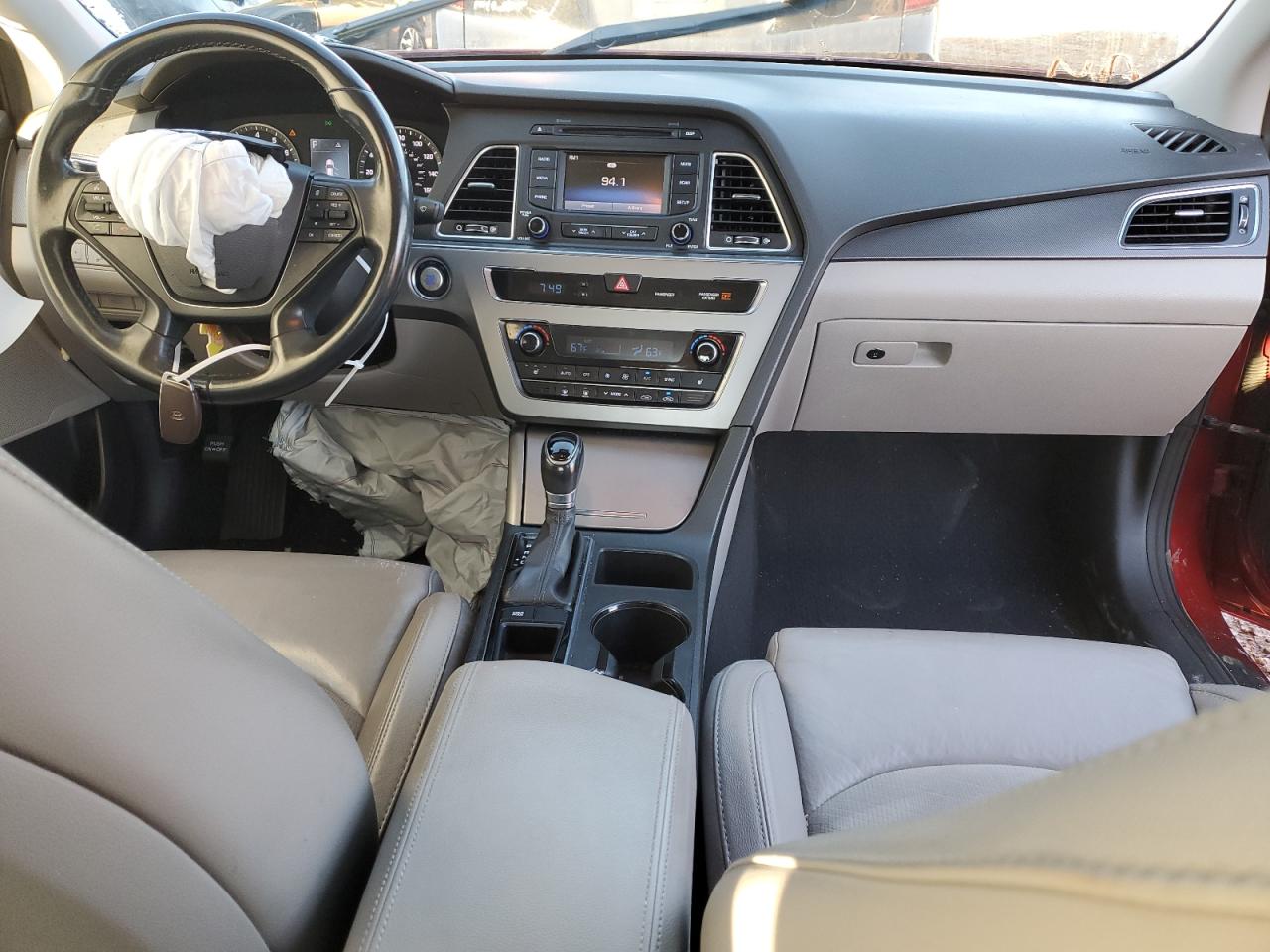 2015 Hyundai Sonata VIN 5NPE34AF0FH040789 Copart auction photo, front end / side damage thumbnail 8