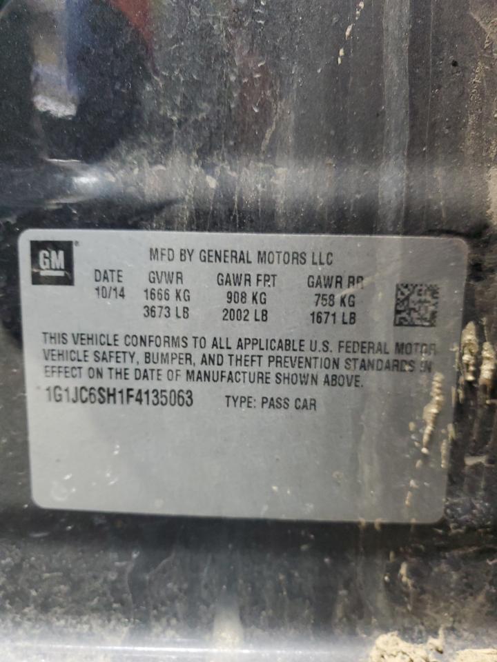 2015 Chevrolet Sonic VIN 1G1JC6SH1F4135063 Copart auction photo, all over damage thumbnail 15