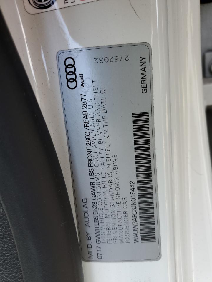 2018 Audi A7 VIN WAUW3AFC3JN015442 Copart auction photo, front end / side damage thumbnail 12