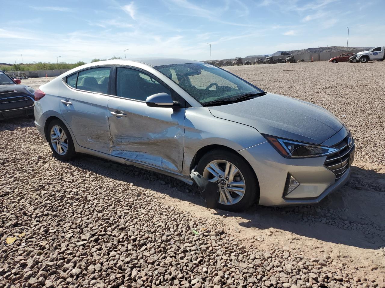 2020 Hyundai Elantra VIN 5NPD84LF1LH570131 Copart auction photo, side / rear end damage thumbnail 4