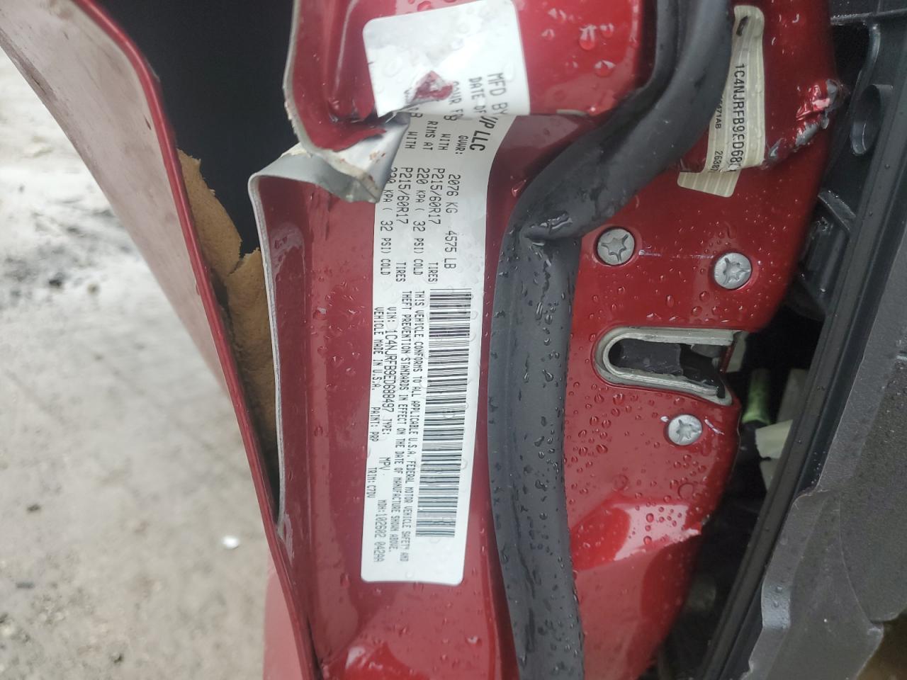 2014 Jeep Liberty (Patriot) VIN 1C4NJRFB9ED688497 Copart auction photo, all over damage thumbnail 14