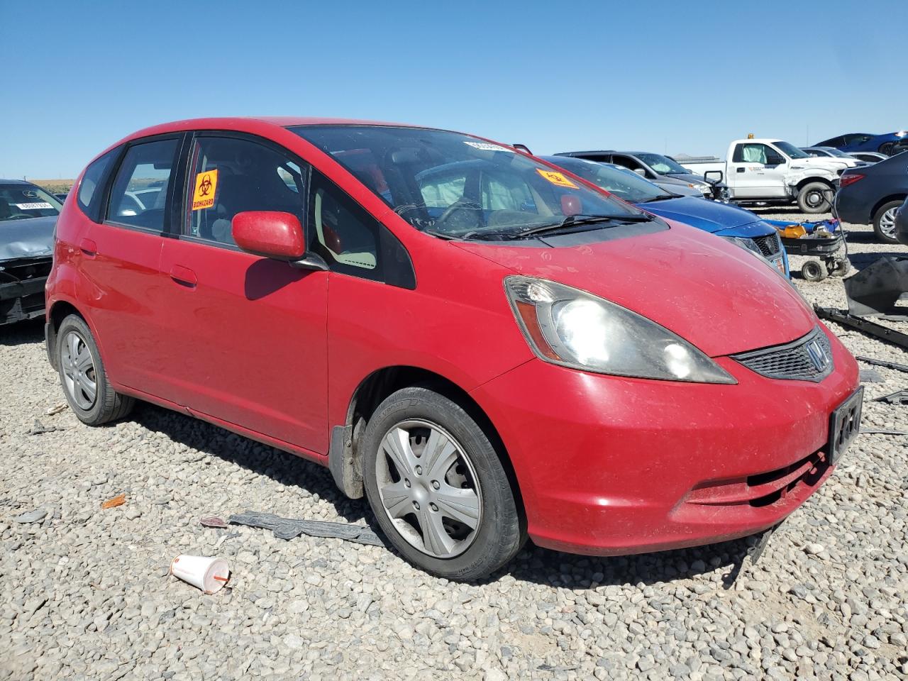 2013 Honda Fit VIN JHMGE8H37DC047512 Copart auction photo, mechanical damage thumbnail 4