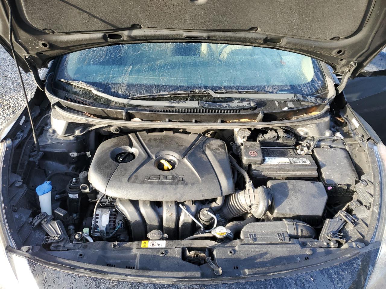 2016 Hyundai Elantra VIN KMHD35LH4GU342167 Copart auction photo, undercarriage / front end damage thumbnail 12