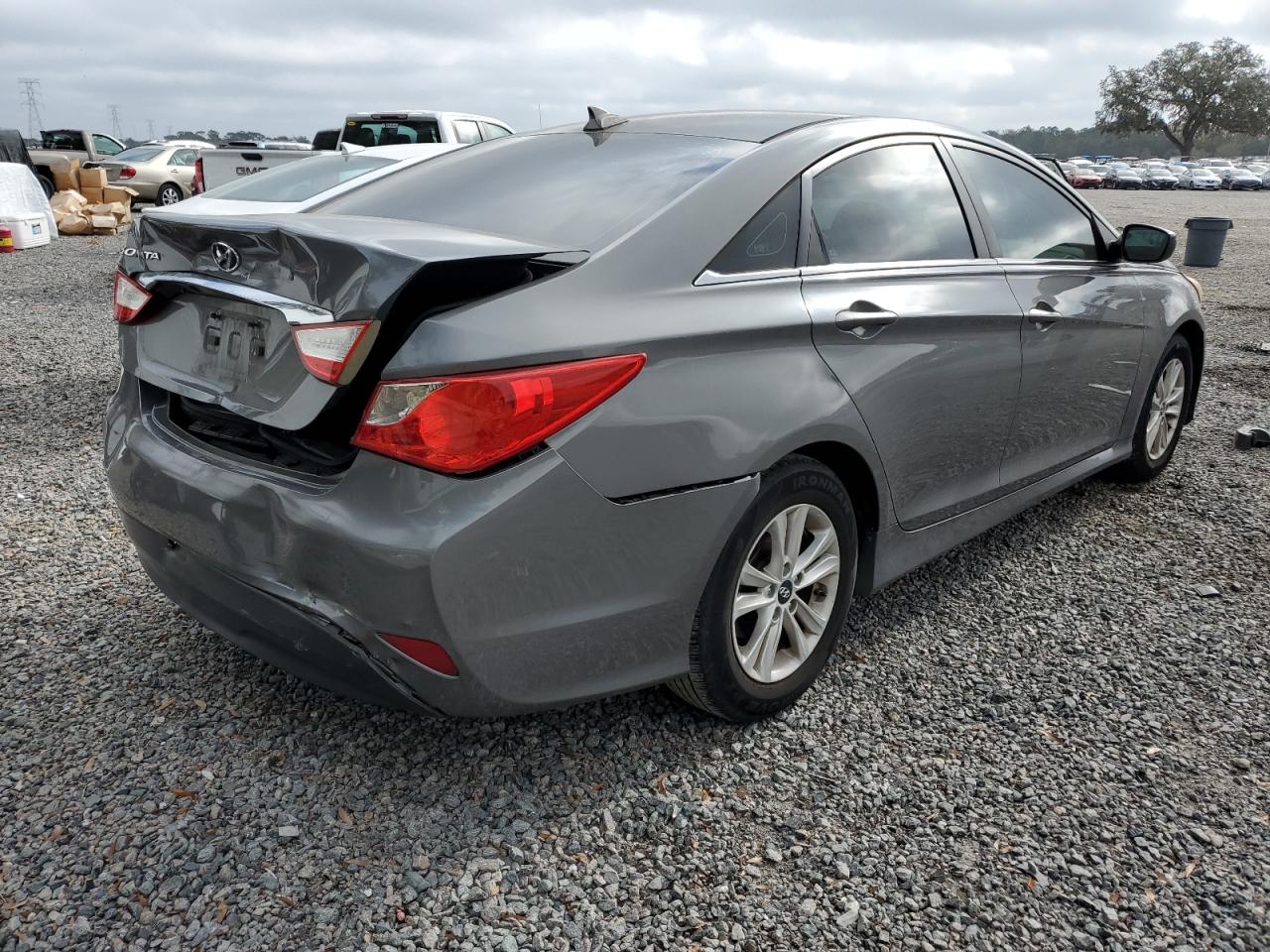 2014 Hyundai Sonata VIN 5NPEB4AC0EH886038 Copart auction photo, rear end damage thumbnail 3