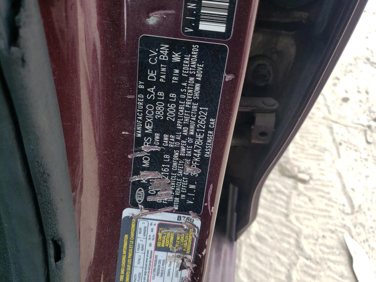 2017 KIA Forte VIN 3KPFK4A78HE126021 Copart auction photo, rear end / front end damage thumbnail 12