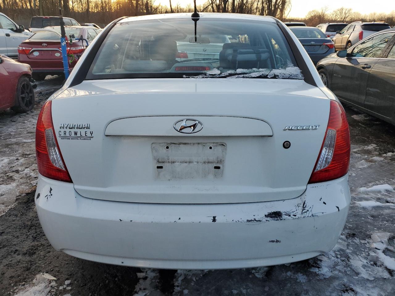 2011 Hyundai Accent VIN KMHCN4AC6BU574415 Copart auction photo, rear end / minor dent/scratches damage thumbnail 6
