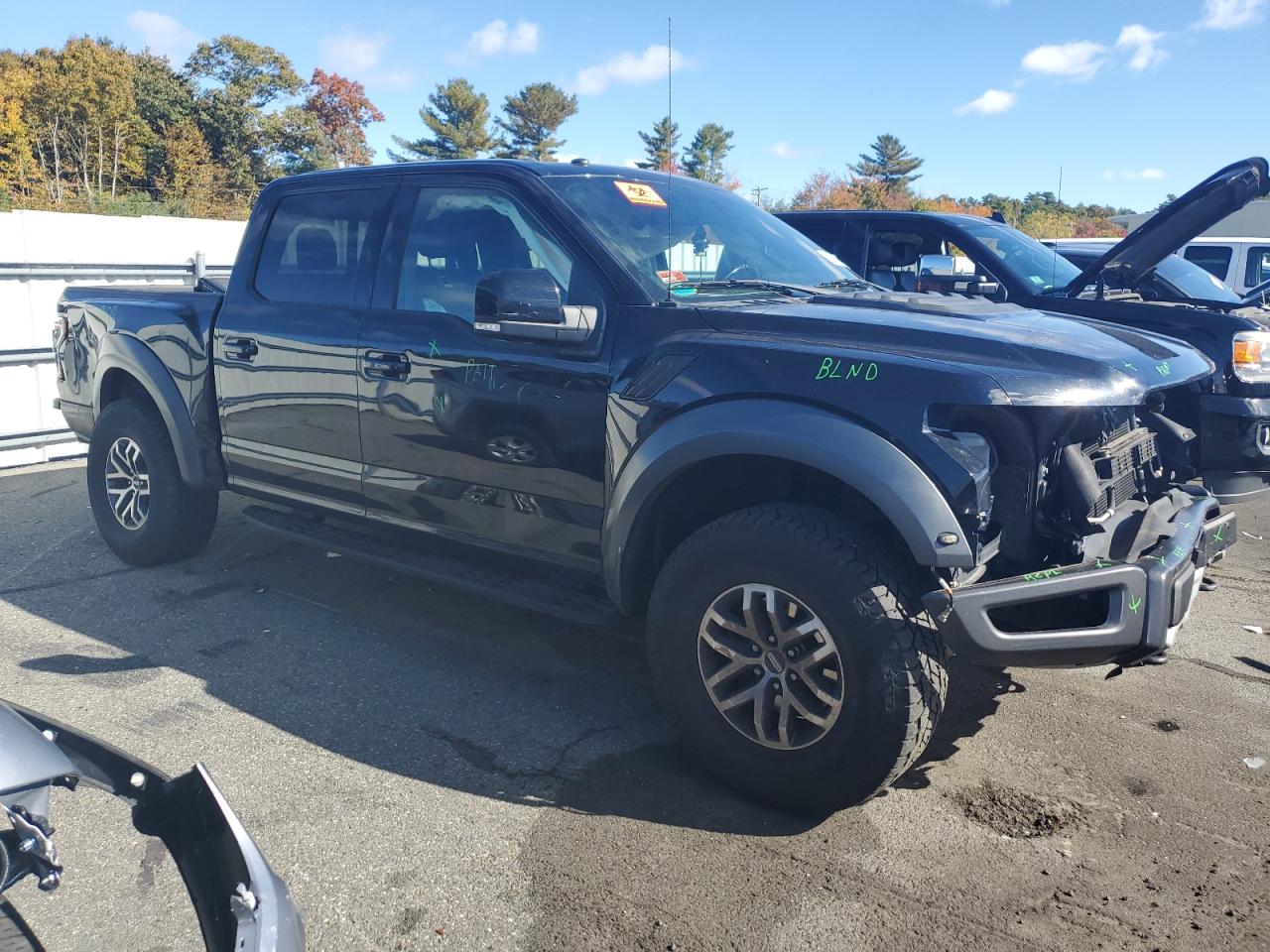 2018 Ford F-150 VIN 1FTFW1RG0JFD22117 Copart auction photo, front end / rear end damage thumbnail 4