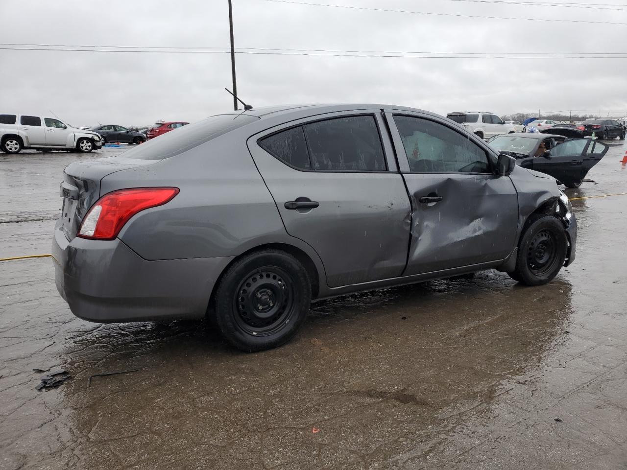 2019 Nissan Versa VIN 3N1CN7AP0KL843028 Copart auction photo, side / front end damage thumbnail 3
