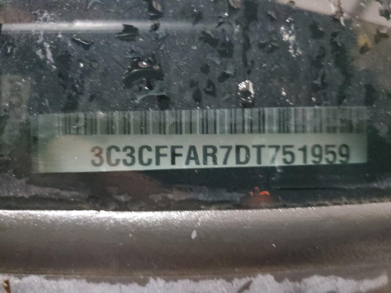 2013 Fiat 500 VIN 3C3CFFAR7DT751959 Copart auction photo, mechanical / side damage thumbnail 12