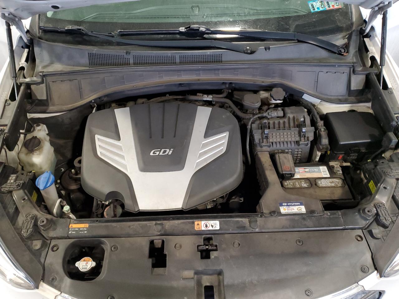 2014 Hyundai Santa Fe VIN KM8SRDHF2EU080296 Copart auction photo, rear end damage thumbnail 12