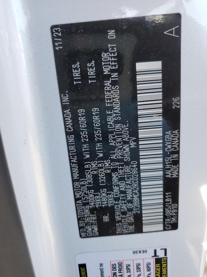 2024 Lexus RX VIN 2T2BBMCA2RC028640 Copart auction photo, front end damage thumbnail 16