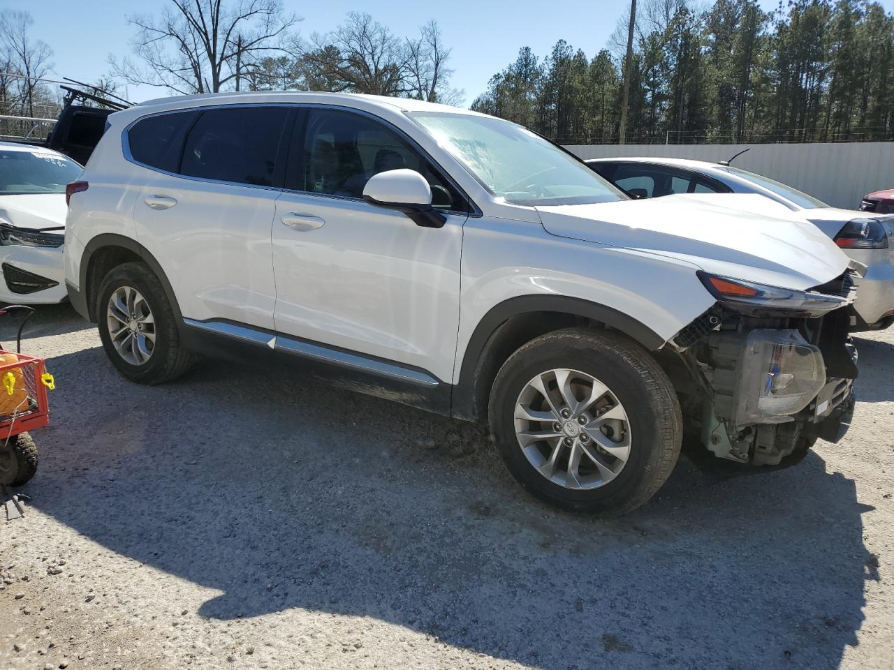 2019 Hyundai Santa Fe VIN 5NMS23AD3KH102840 Copart auction photo, front end damage thumbnail 4