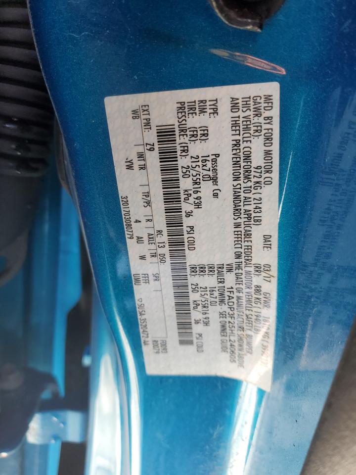 2017 Ford Focus VIN 1FADP3F25HL240605 Copart auction photo, front end / rear end damage thumbnail 13