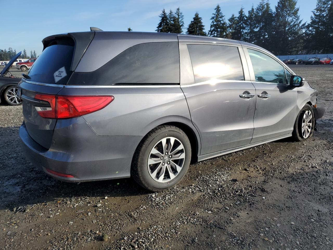 2022 Honda Odyssey VIN 5FNRL6H74NB060729 Copart auction photo, front end damage thumbnail 3