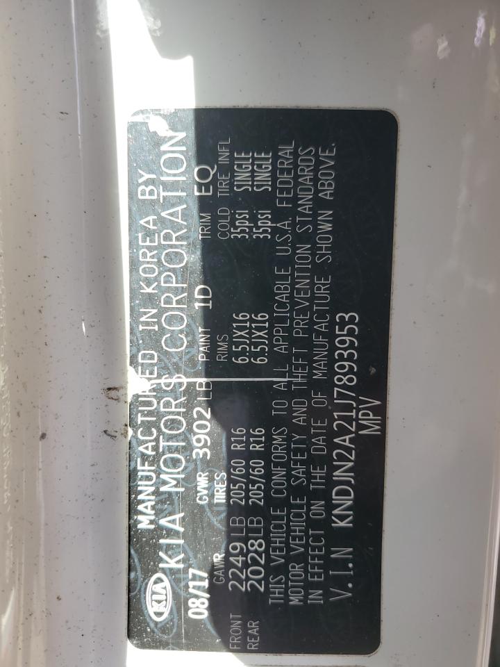 2018 KIA Soul VIN KNDJN2A21J7893953 Copart auction photo, front end damage thumbnail 13