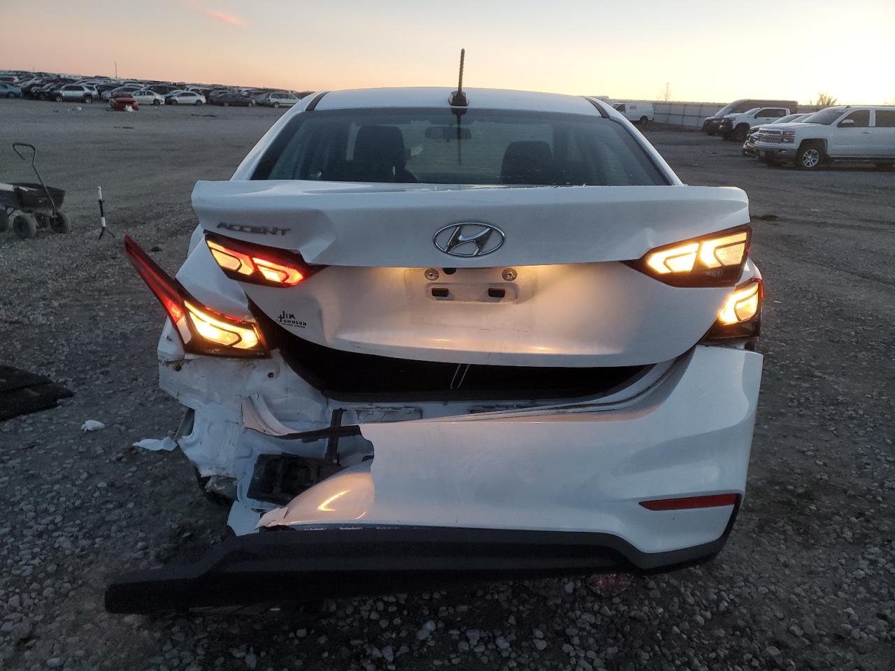 2022 Hyundai Accent VIN 3KPC24A6XNE178773 Copart auction photo, rear end / minor dent/scratches damage thumbnail 6