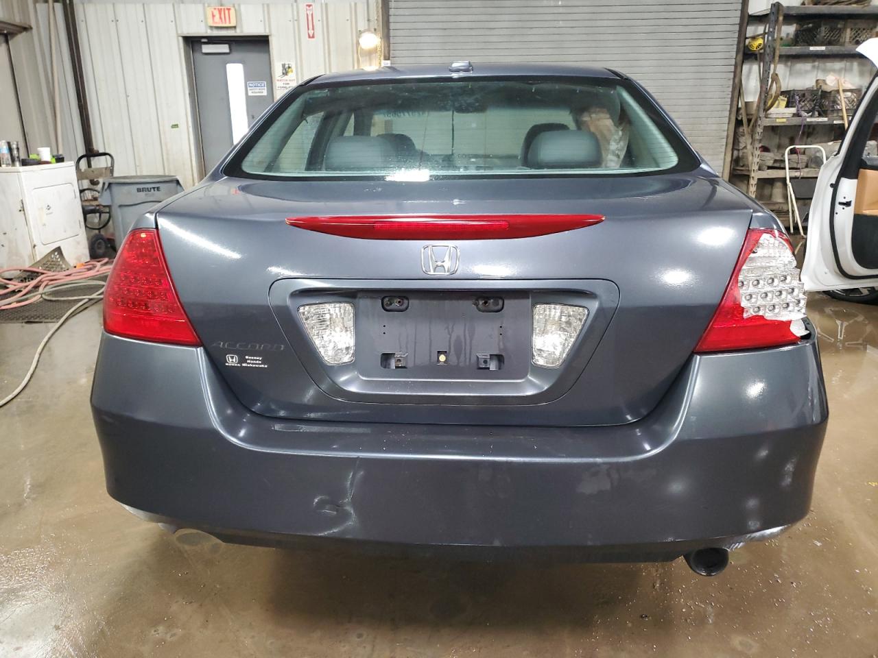 2007 Honda Accord VIN 1HGCM568X7A194280 Copart auction photo, front end / rear end damage thumbnail 6