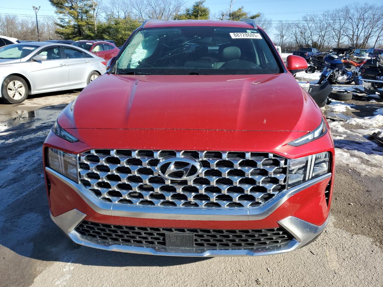2022 Hyundai Santa Fe VIN 5NMS2DAJ1NH464469 Copart auction photo, side / front end damage thumbnail 5