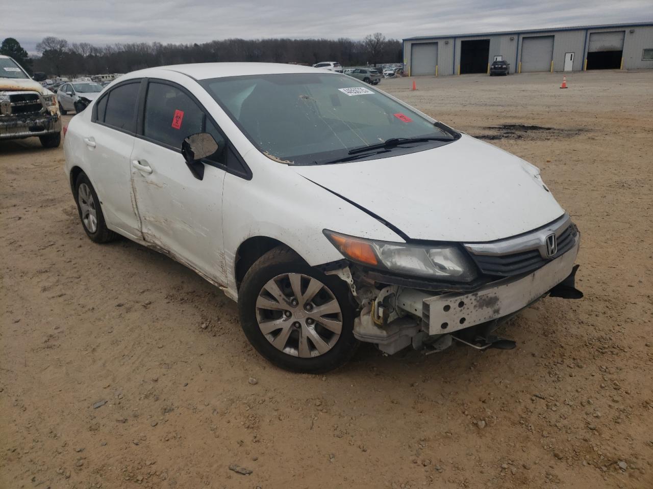 2012 Honda Civic VIN 2HGFB2F56CH587471 Copart auction photo, front end / side damage thumbnail 4